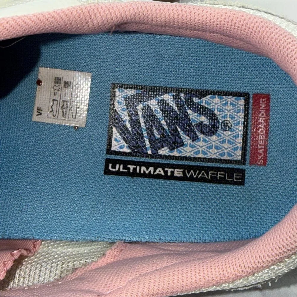 Vans Off The Wall AVE Pro Skateboard Shoe White Pink MENS 8.5 Women 10